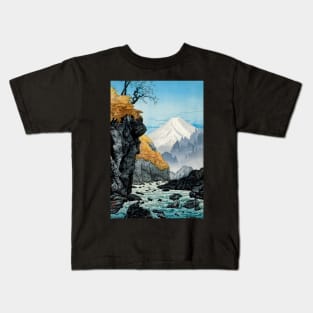 Foot of Mount Ashitaka - Japanese Art Hiroaki Takahashi Kids T-Shirt